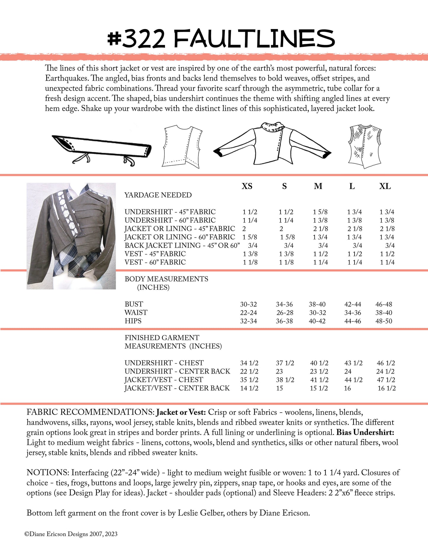 #322 FAULT LINES - PDF PATTERN