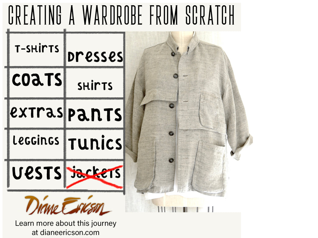 Creating a Wardrobe from Scratch is defined by my love of ReMaking! See my progress and posts on diane@dianeericson.com